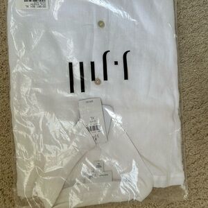 J Jill new in packing white linen shirt
